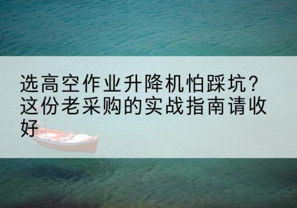 陵水高空作业升降机厂家推荐-选高空作业升降机怕踩坑？这份老采购的实战指南请收好