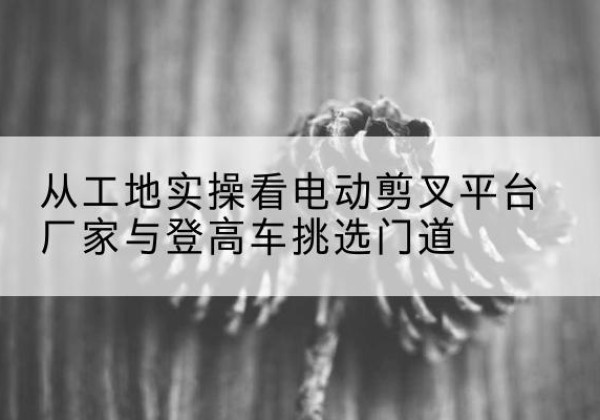 陵水电动剪叉升降平台厂家-从工地实操看电动剪叉平台厂家与登高车挑选门道